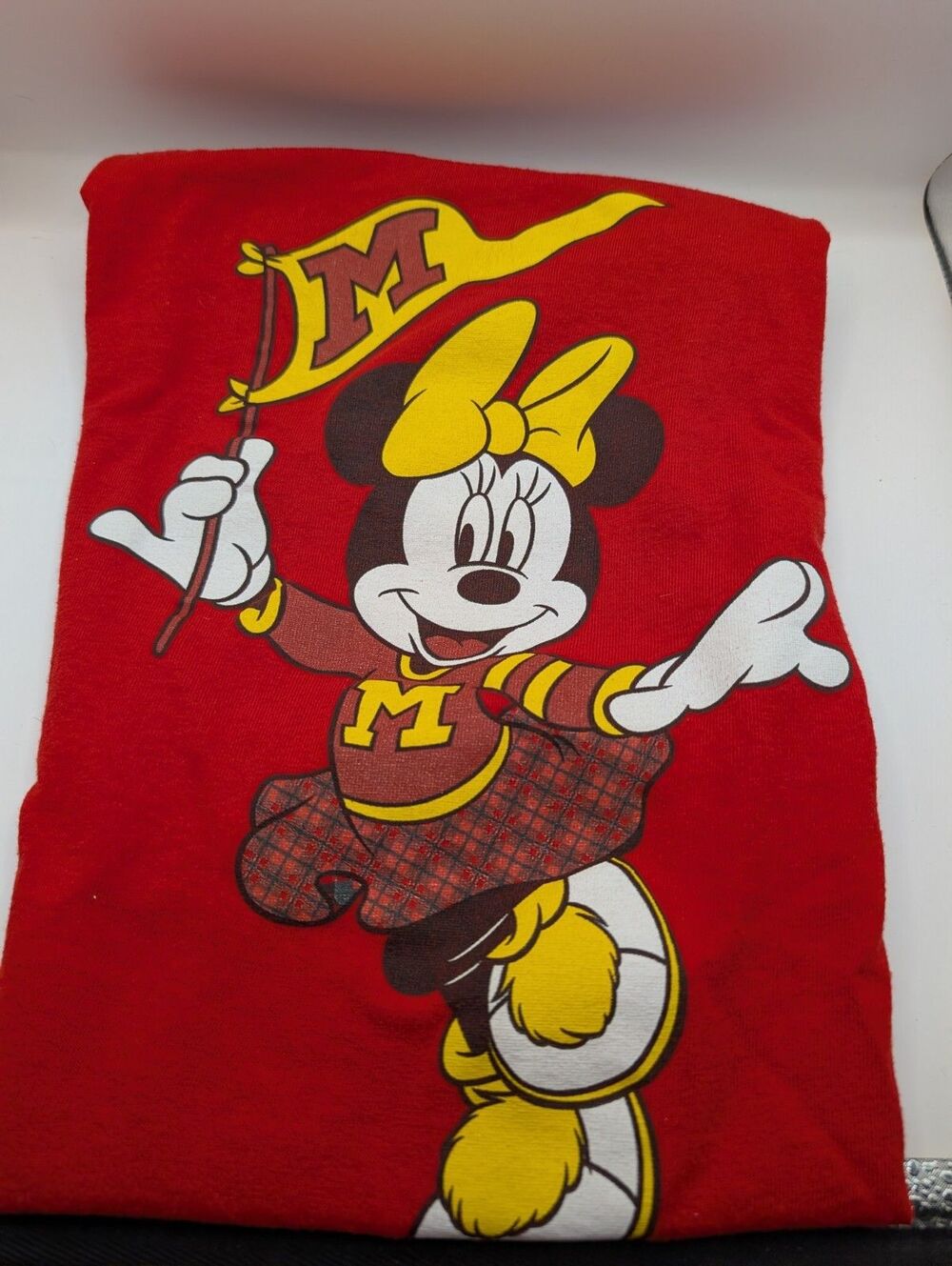 Disney Minnie Mouse Red Crewneck Short Sleeve Shirt Medium